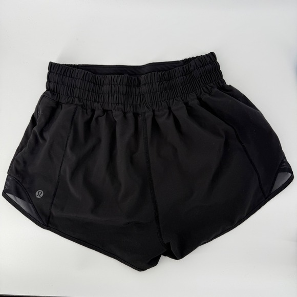 Lululemon Speed Up Shorts Black Mesh 2 Set Women's Size 4 Athletic Running - Picture 3 of 14